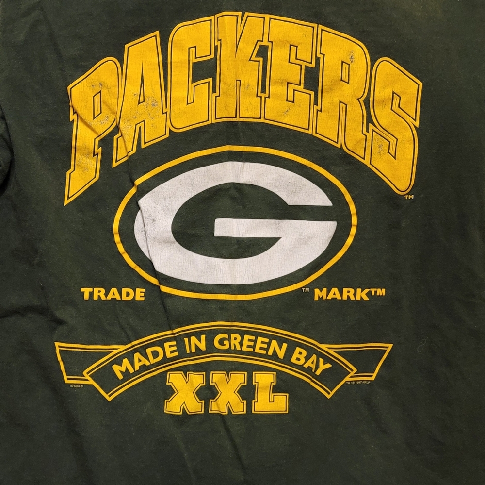 Vintage 1997 Green Bay Packers T-Shirt Made In Green Bay Size Unknown XL likely